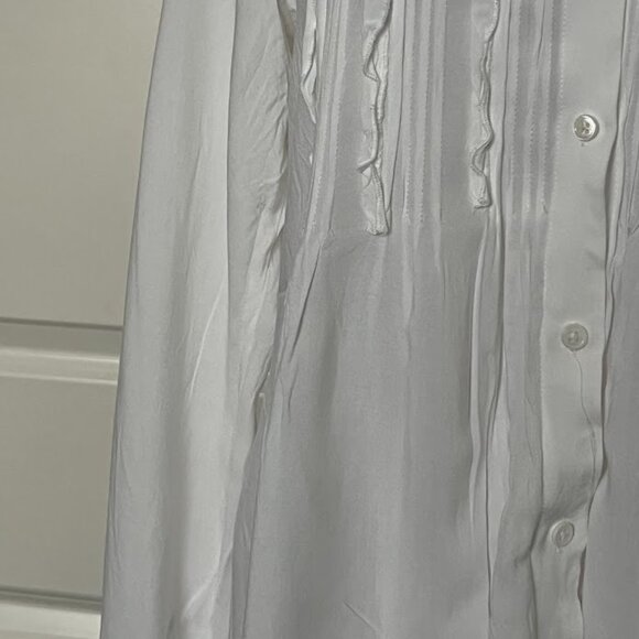 Sundance White Ruffle Boho Long Sleeve Blouse Top Size XS - Picture 12 of 15